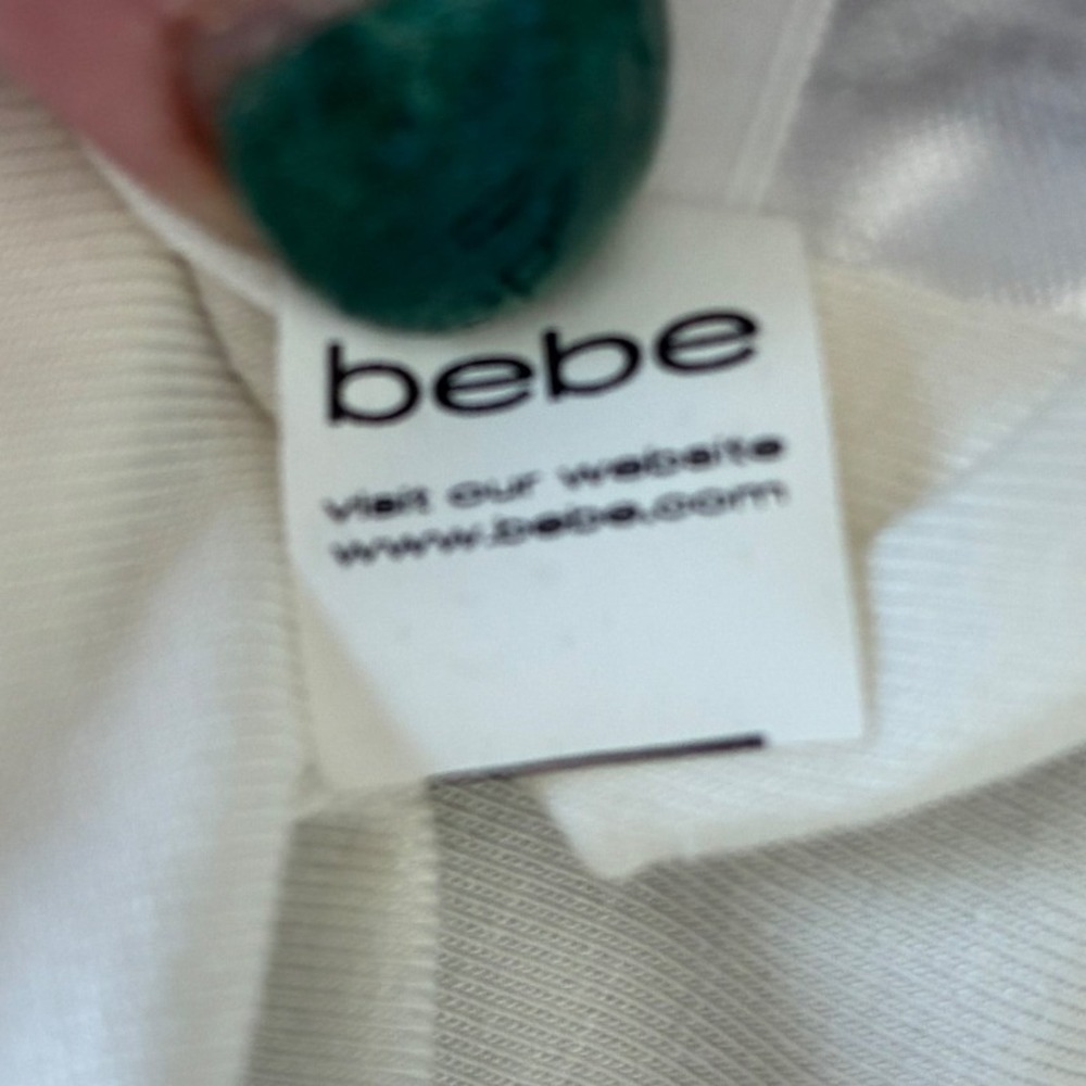 Bebe Womens White Blue Ombre Dip Dye Open Back Midi Dress Small SKU232739 - Picture 9 of 10